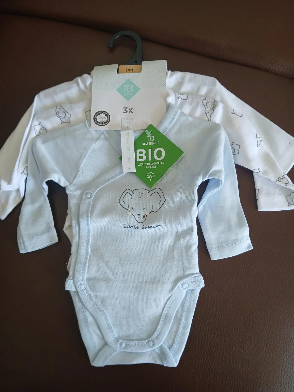 lot 3 bodies manches longues garcon tex baby 50 cm 0 mois